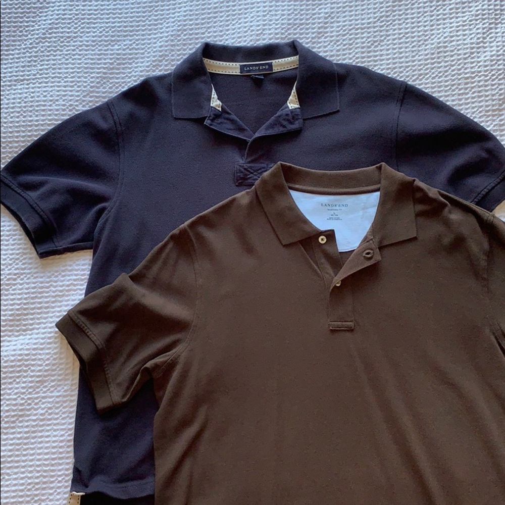 2 Lands’ End Polo Shirts